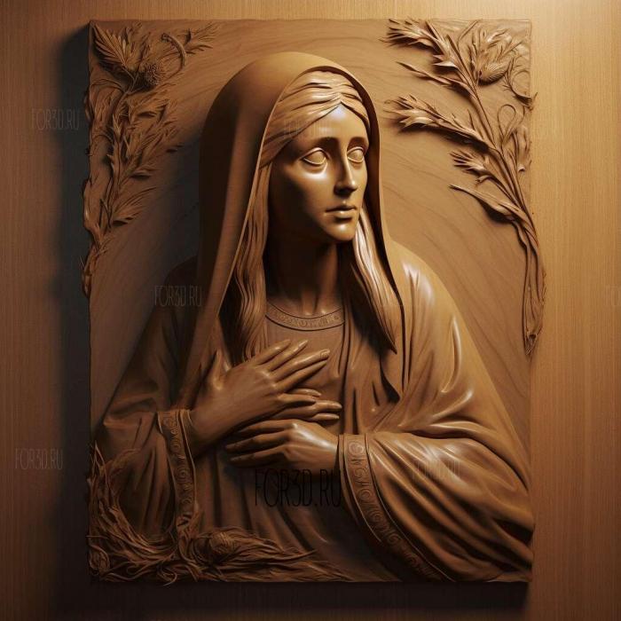 Maria Magdalena 2 stl model for CNC